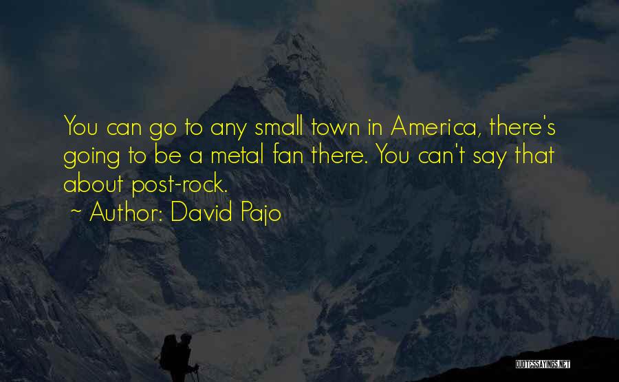 David Pajo Quotes: You Can Go To Any Small Town In America, There's Going To Be A Metal Fan There. You Can't Say