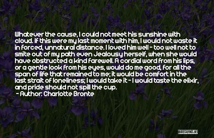 Charlotte Bronte Quotes: Whatever The Cause, I Could Not Meet His Sunshine With Cloud. If This Were My Last Moment With Him, I