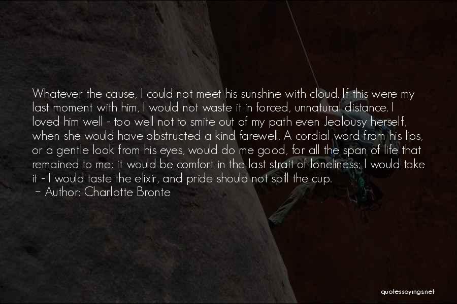 Charlotte Bronte Quotes: Whatever The Cause, I Could Not Meet His Sunshine With Cloud. If This Were My Last Moment With Him, I