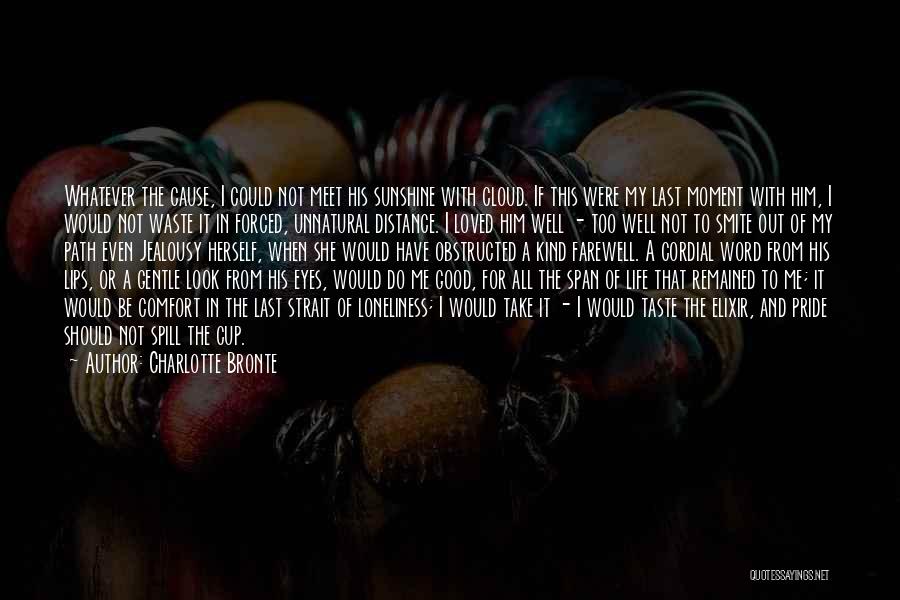 Charlotte Bronte Quotes: Whatever The Cause, I Could Not Meet His Sunshine With Cloud. If This Were My Last Moment With Him, I