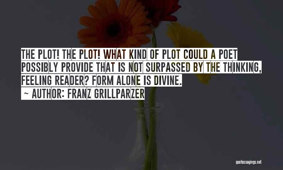 Franz Grillparzer Quotes: The Plot! The Plot! What Kind Of Plot Could A Poet Possibly Provide That Is Not Surpassed By The Thinking,