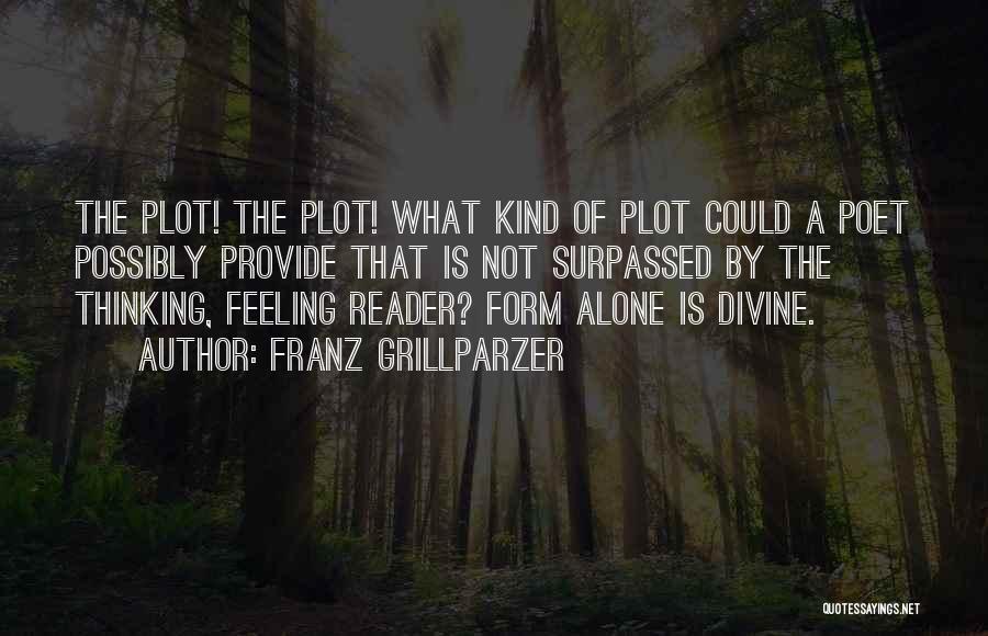 Franz Grillparzer Quotes: The Plot! The Plot! What Kind Of Plot Could A Poet Possibly Provide That Is Not Surpassed By The Thinking,