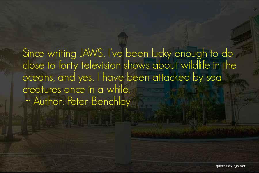 Peter Benchley Quotes: Since Writing Jaws, I've Been Lucky Enough To Do Close To Forty Television Shows About Wildlife In The Oceans, And