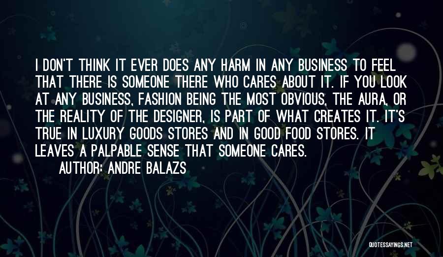 Andre Balazs Quotes: I Don't Think It Ever Does Any Harm In Any Business To Feel That There Is Someone There Who Cares