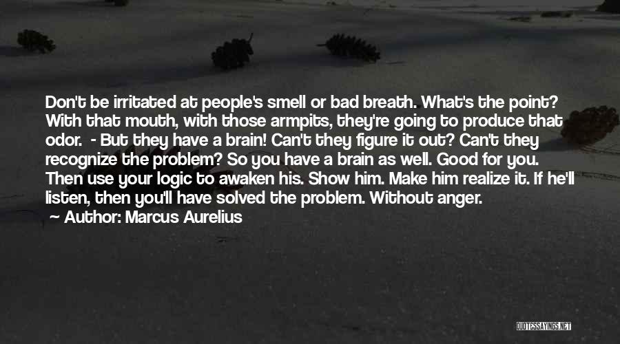 Marcus Aurelius Quotes: Don't Be Irritated At People's Smell Or Bad Breath. What's The Point? With That Mouth, With Those Armpits, They're Going