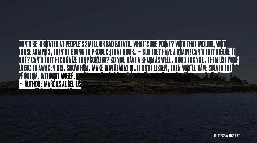 Marcus Aurelius Quotes: Don't Be Irritated At People's Smell Or Bad Breath. What's The Point? With That Mouth, With Those Armpits, They're Going