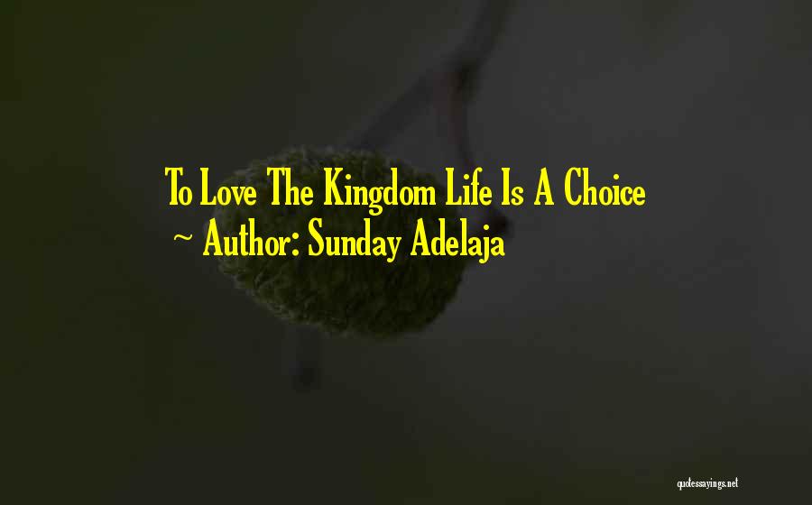 Sunday Adelaja Quotes: To Love The Kingdom Life Is A Choice