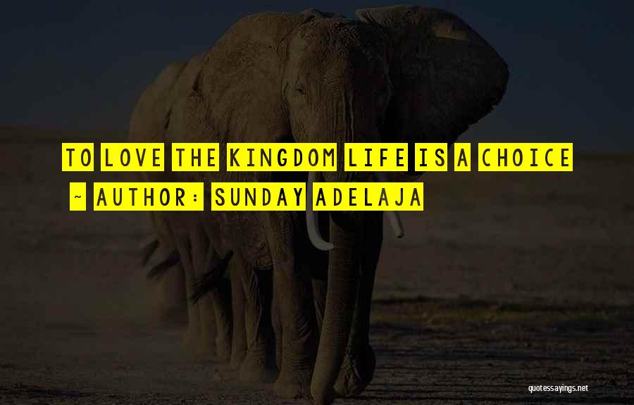 Sunday Adelaja Quotes: To Love The Kingdom Life Is A Choice