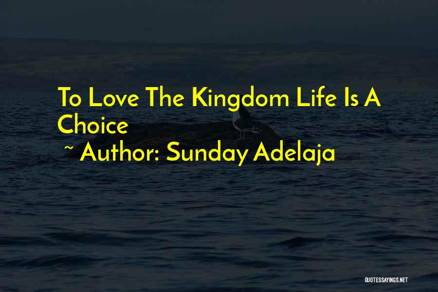 Sunday Adelaja Quotes: To Love The Kingdom Life Is A Choice