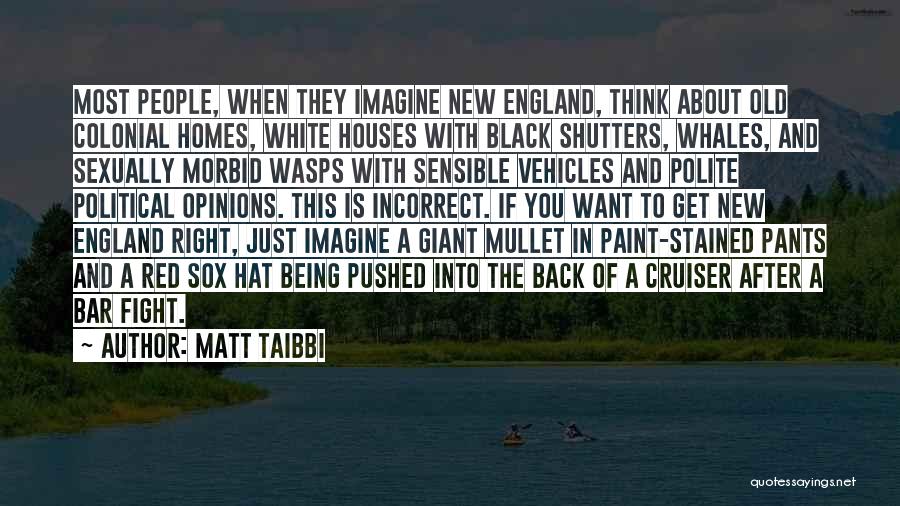 Matt Taibbi Quotes: Most People, When They Imagine New England, Think About Old Colonial Homes, White Houses With Black Shutters, Whales, And Sexually