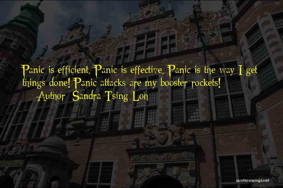 Sandra Tsing Loh Quotes: Panic Is Efficient. Panic Is Effective. Panic Is The Way I Get Things Done! Panic Attacks Are My Booster Rockets!