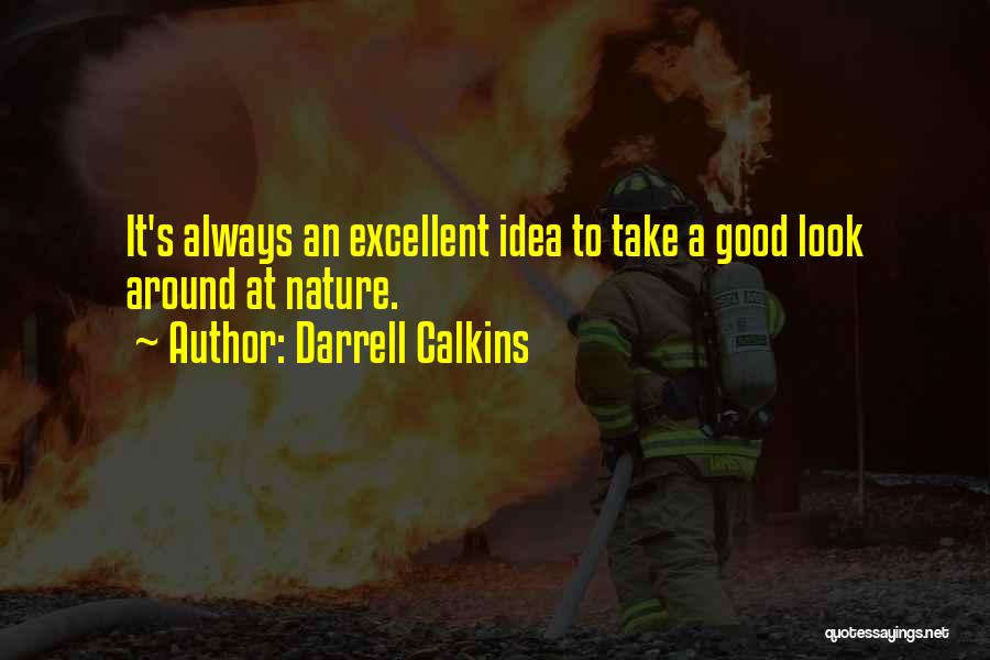 Darrell Calkins Quotes: It's Always An Excellent Idea To Take A Good Look Around At Nature.