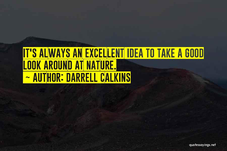 Darrell Calkins Quotes: It's Always An Excellent Idea To Take A Good Look Around At Nature.