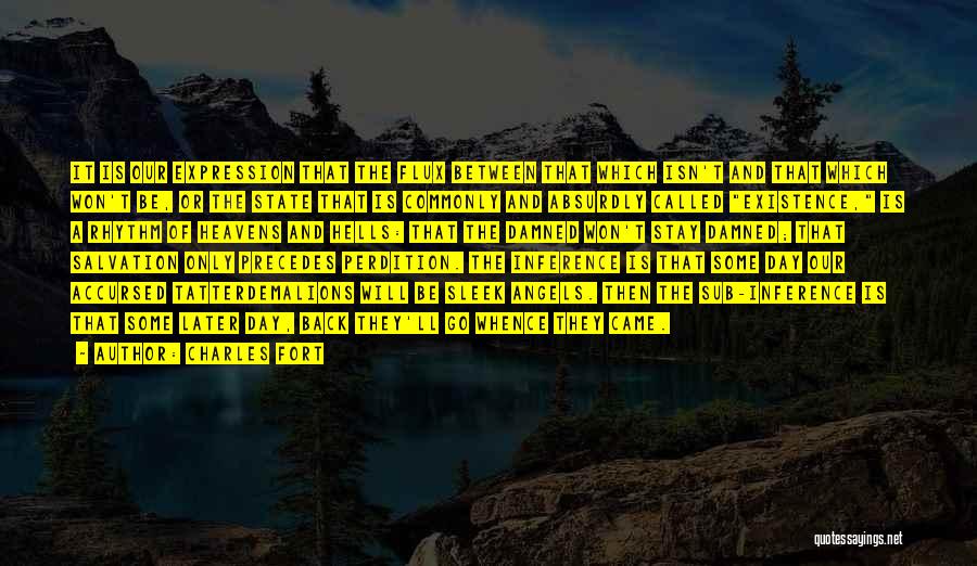 Charles Fort Quotes: It Is Our Expression That The Flux Between That Which Isn't And That Which Won't Be, Or The State That