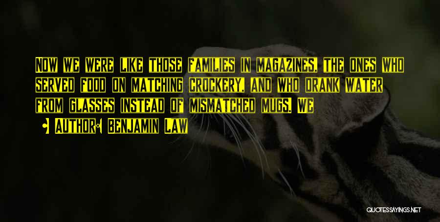 Benjamin Law Quotes: Now We Were Like Those Families In Magazines, The Ones Who Served Food On Matching Crockery, And Who Drank Water