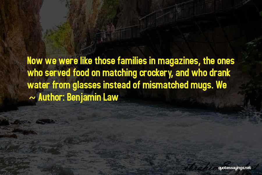 Benjamin Law Quotes: Now We Were Like Those Families In Magazines, The Ones Who Served Food On Matching Crockery, And Who Drank Water