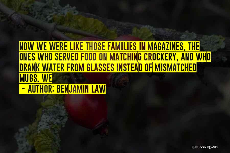 Benjamin Law Quotes: Now We Were Like Those Families In Magazines, The Ones Who Served Food On Matching Crockery, And Who Drank Water