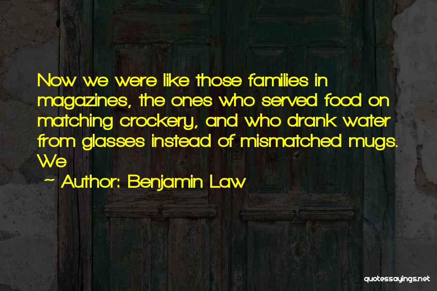 Benjamin Law Quotes: Now We Were Like Those Families In Magazines, The Ones Who Served Food On Matching Crockery, And Who Drank Water