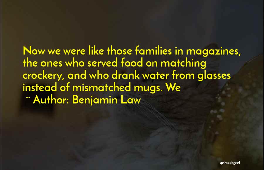 Benjamin Law Quotes: Now We Were Like Those Families In Magazines, The Ones Who Served Food On Matching Crockery, And Who Drank Water