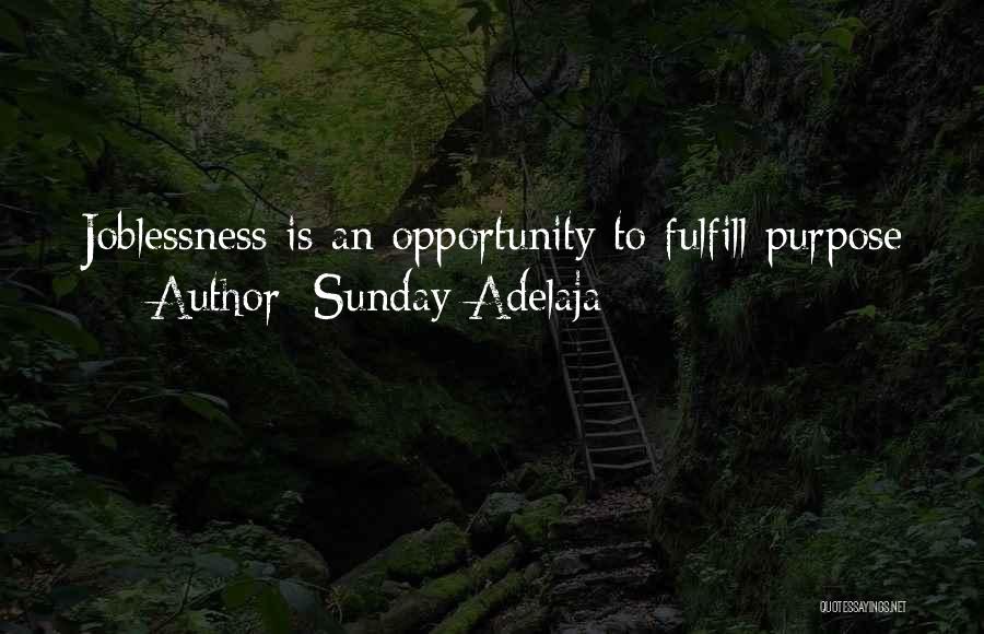 Sunday Adelaja Quotes: Joblessness Is An Opportunity To Fulfill Purpose