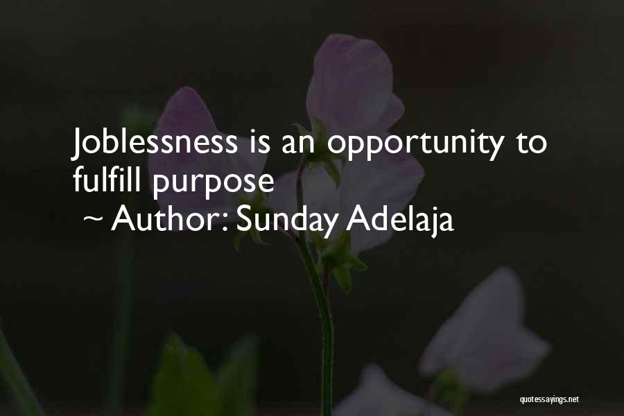 Sunday Adelaja Quotes: Joblessness Is An Opportunity To Fulfill Purpose