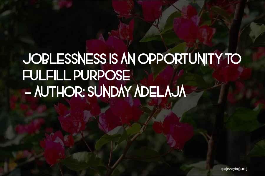 Sunday Adelaja Quotes: Joblessness Is An Opportunity To Fulfill Purpose