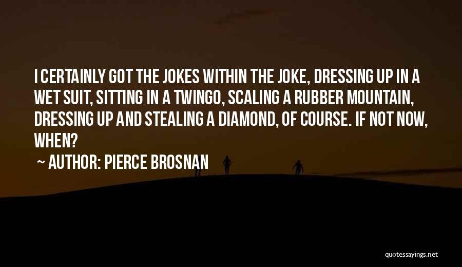 Pierce Brosnan Quotes: I Certainly Got The Jokes Within The Joke, Dressing Up In A Wet Suit, Sitting In A Twingo, Scaling A
