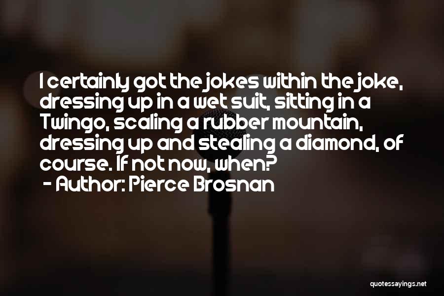 Pierce Brosnan Quotes: I Certainly Got The Jokes Within The Joke, Dressing Up In A Wet Suit, Sitting In A Twingo, Scaling A