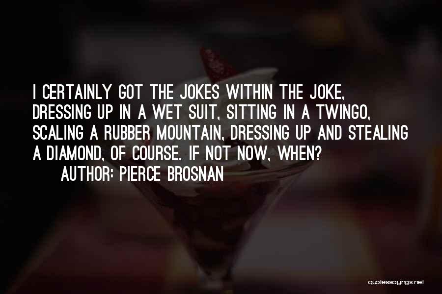 Pierce Brosnan Quotes: I Certainly Got The Jokes Within The Joke, Dressing Up In A Wet Suit, Sitting In A Twingo, Scaling A
