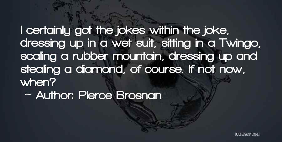 Pierce Brosnan Quotes: I Certainly Got The Jokes Within The Joke, Dressing Up In A Wet Suit, Sitting In A Twingo, Scaling A