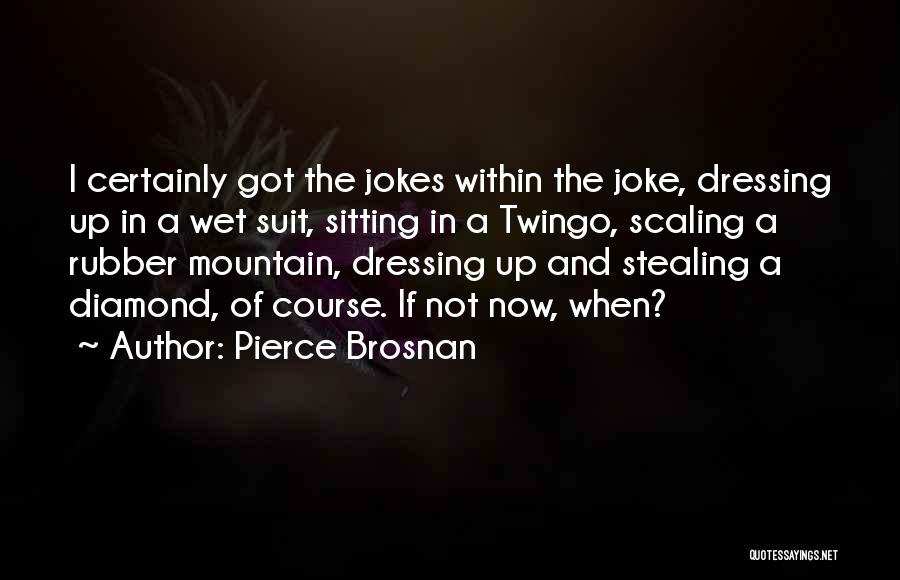 Pierce Brosnan Quotes: I Certainly Got The Jokes Within The Joke, Dressing Up In A Wet Suit, Sitting In A Twingo, Scaling A