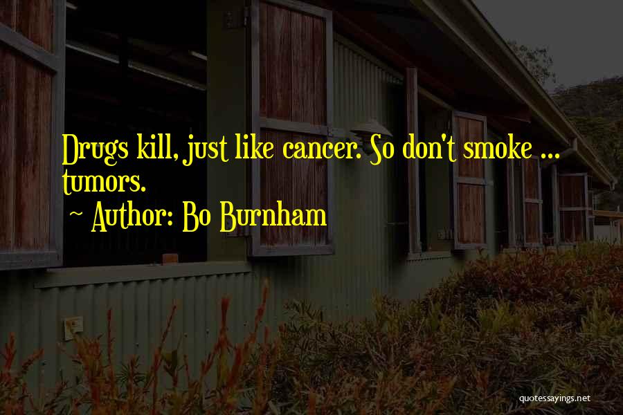 Bo Burnham Quotes: Drugs Kill, Just Like Cancer. So Don't Smoke ... Tumors.