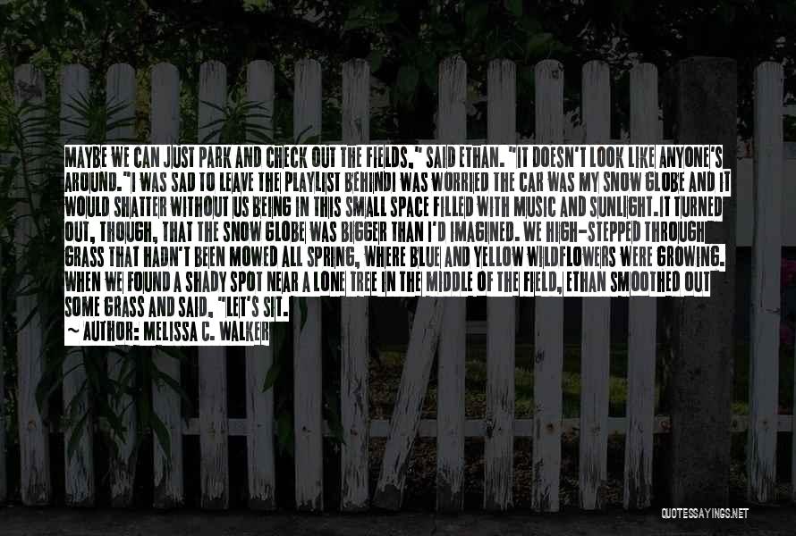 Melissa C. Walker Quotes: Maybe We Can Just Park And Check Out The Fields, Said Ethan. It Doesn't Look Like Anyone's Around.i Was Sad