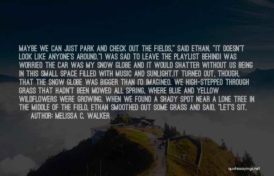 Melissa C. Walker Quotes: Maybe We Can Just Park And Check Out The Fields, Said Ethan. It Doesn't Look Like Anyone's Around.i Was Sad