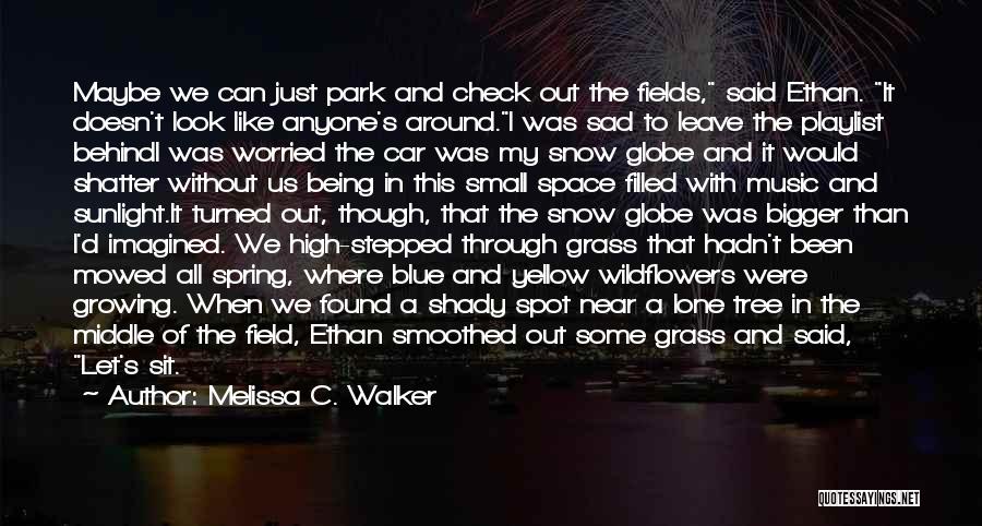 Melissa C. Walker Quotes: Maybe We Can Just Park And Check Out The Fields, Said Ethan. It Doesn't Look Like Anyone's Around.i Was Sad