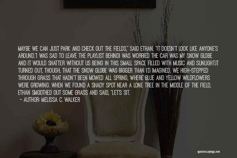 Melissa C. Walker Quotes: Maybe We Can Just Park And Check Out The Fields, Said Ethan. It Doesn't Look Like Anyone's Around.i Was Sad