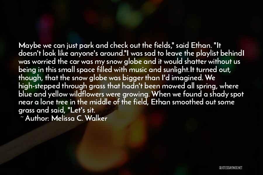 Melissa C. Walker Quotes: Maybe We Can Just Park And Check Out The Fields, Said Ethan. It Doesn't Look Like Anyone's Around.i Was Sad