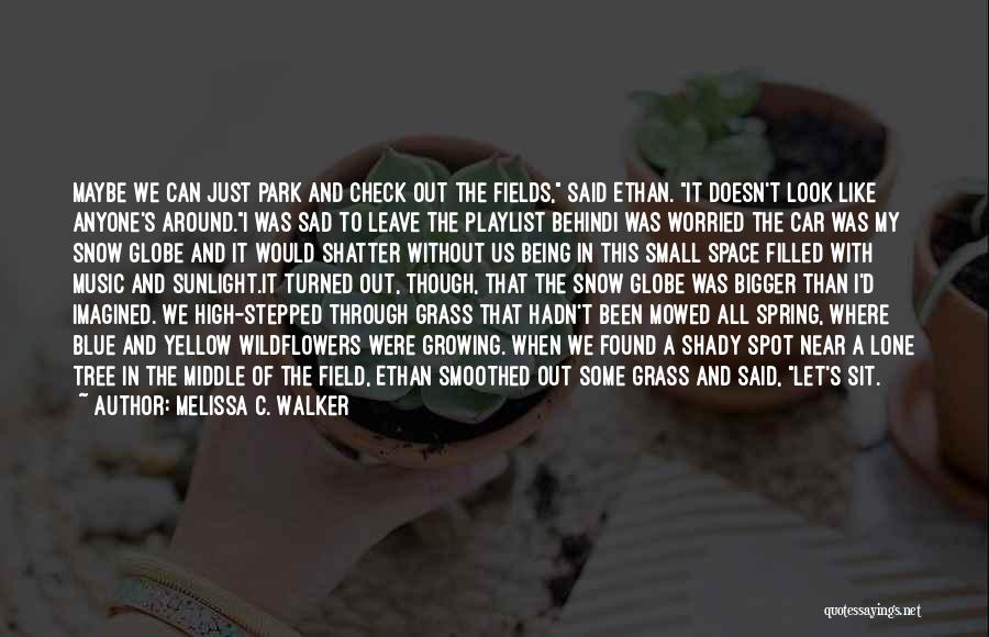 Melissa C. Walker Quotes: Maybe We Can Just Park And Check Out The Fields, Said Ethan. It Doesn't Look Like Anyone's Around.i Was Sad