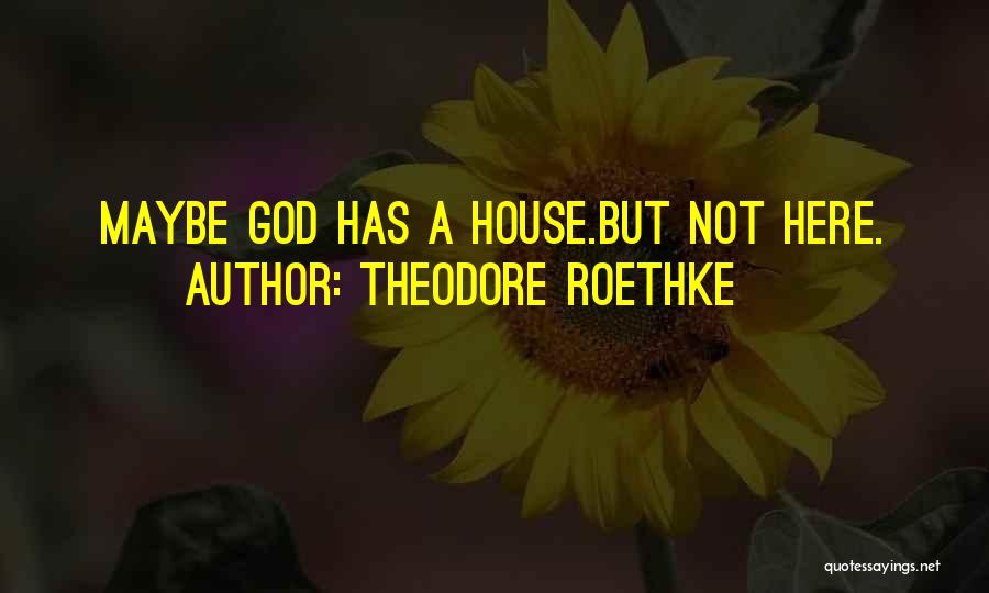 Theodore Roethke Quotes: Maybe God Has A House.but Not Here.