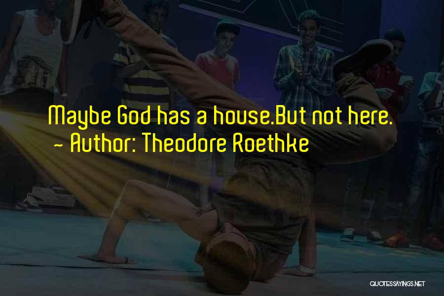 Theodore Roethke Quotes: Maybe God Has A House.but Not Here.