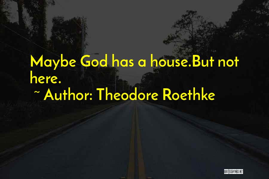 Theodore Roethke Quotes: Maybe God Has A House.but Not Here.