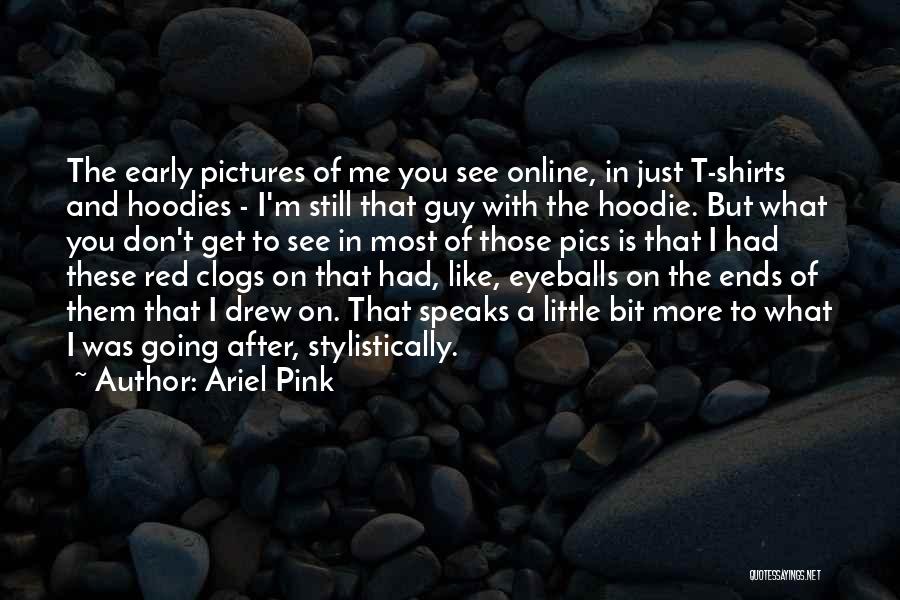 Ariel Pink Quotes: The Early Pictures Of Me You See Online, In Just T-shirts And Hoodies - I'm Still That Guy With The