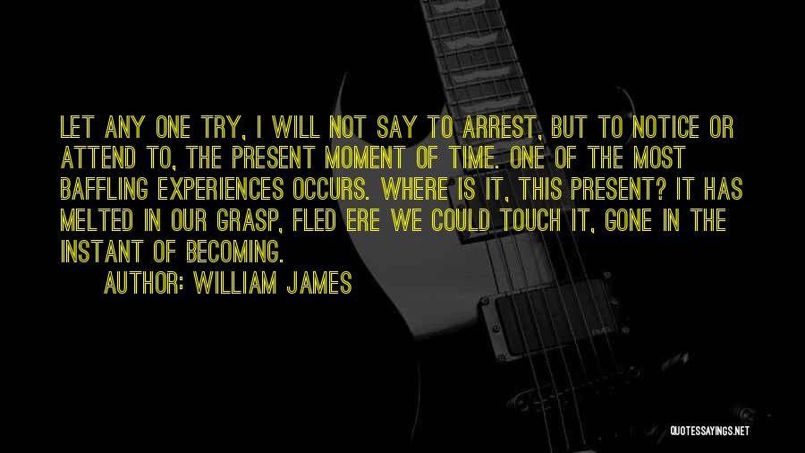 William James Quotes: Let Any One Try, I Will Not Say To Arrest, But To Notice Or Attend To, The Present Moment Of
