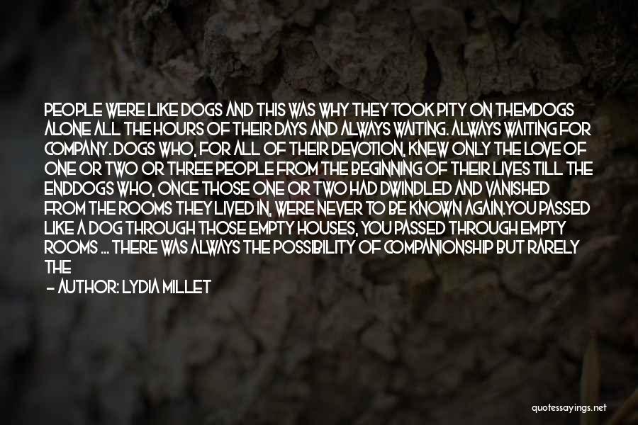 Lydia Millet Quotes: People Were Like Dogs And This Was Why They Took Pity On Themdogs Alone All The Hours Of Their Days