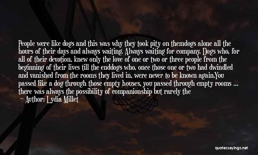 Lydia Millet Quotes: People Were Like Dogs And This Was Why They Took Pity On Themdogs Alone All The Hours Of Their Days