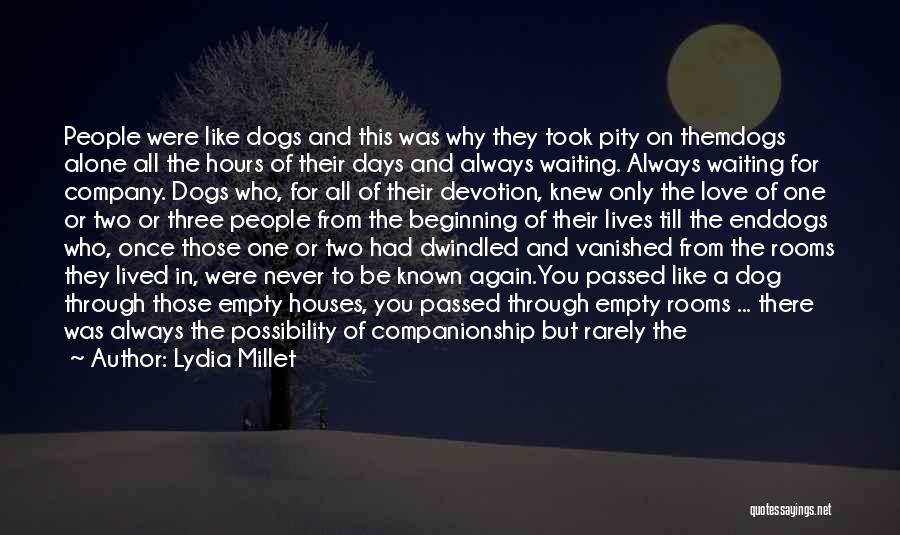 Lydia Millet Quotes: People Were Like Dogs And This Was Why They Took Pity On Themdogs Alone All The Hours Of Their Days