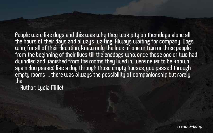 Lydia Millet Quotes: People Were Like Dogs And This Was Why They Took Pity On Themdogs Alone All The Hours Of Their Days