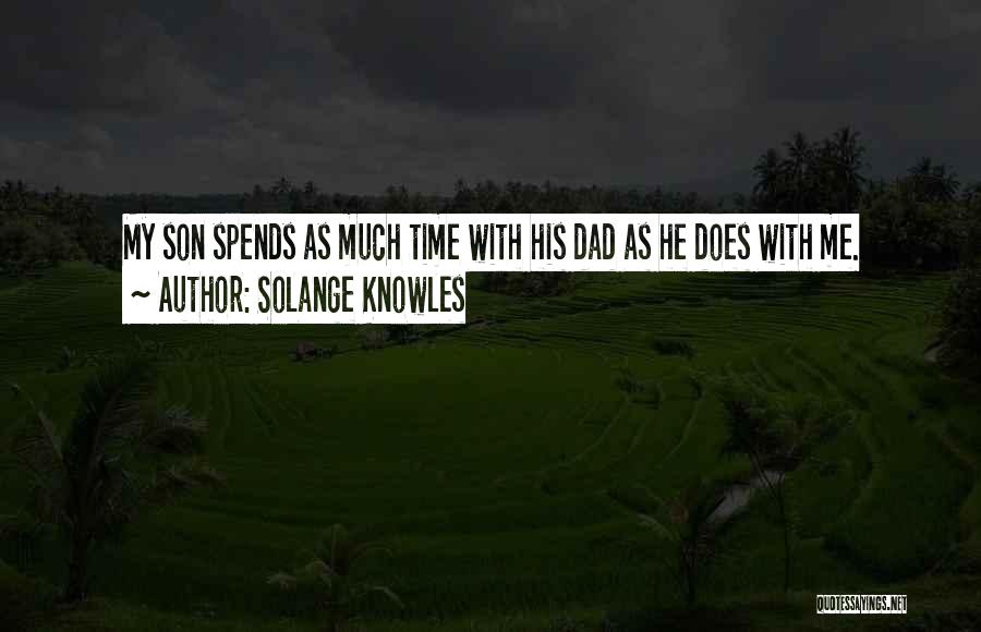Solange Knowles Quotes: My Son Spends As Much Time With His Dad As He Does With Me.