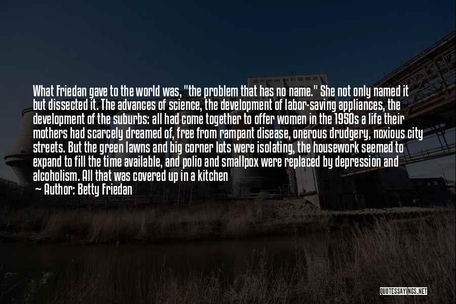 Betty Friedan Quotes: What Friedan Gave To The World Was, The Problem That Has No Name. She Not Only Named It But Dissected