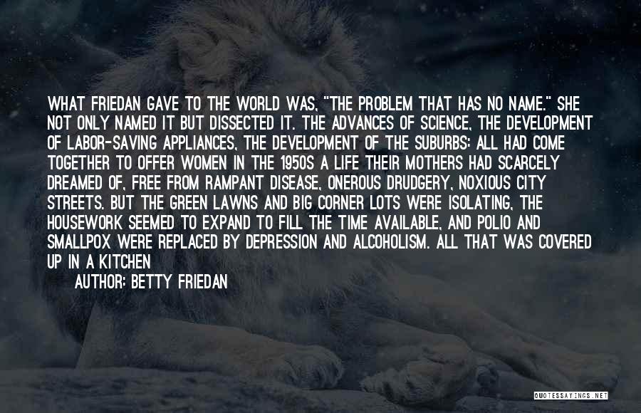 Betty Friedan Quotes: What Friedan Gave To The World Was, The Problem That Has No Name. She Not Only Named It But Dissected